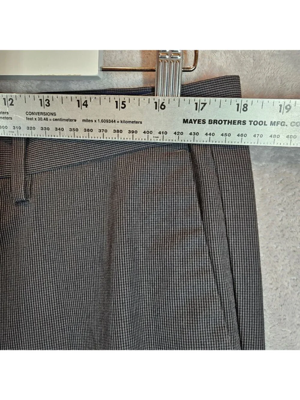 Banana Republic Tailored Slim Fit Mens Dress Pants 36x34 Gray Micro Houndstooth